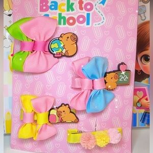 Colorful Hair Bow Set for Kids